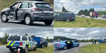 Nepozorná řidička vjela do cesty policejním psovodům a došlo ke střetu