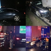 Nejprve ohrožoval protijedoucí řidiče a pak sám narval auto pod kamion
