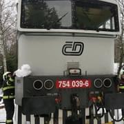 Lokomotiva začala hořet za jízdy