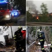 Požár chatu u věznice Plzeň srovnal se zemí