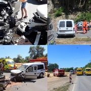 Čelní střet dvou osobních vozů