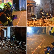 Zřícení části budovy zcela odřízlo vesnici
