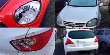 Bezdomovec pro zábavu rozkopal pět aut