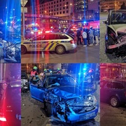 Střet taxíku s vozem rozvážkové služby