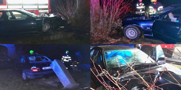 Nezvládl řízení, vyjel z vozovky a zlikvidoval historický žulový pomník