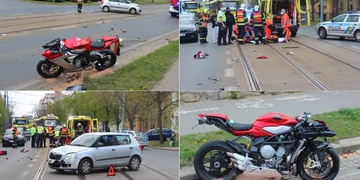 Po střetu letěl motorkář několik metrů