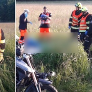 Střet motorkáře s divočákem