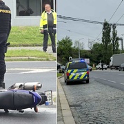 Střet šestnáctiletého motorkáře s autem