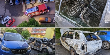 Úmyslně zapálené auto v Plzni