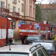Požár v bytě ve Francouzské ulici