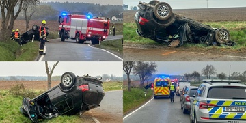 Vážná dopravní nehoda, mladého řidiče museli resuscitovat