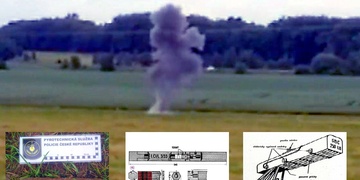 Pyrotechnik musel tyčovou pumu odpálit na poli