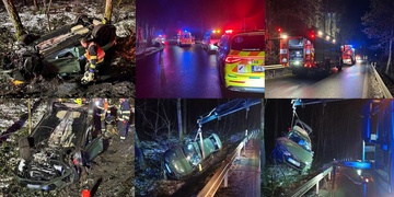 Opilý řidič vezl ženu a dvě děti, jeho jízda skončila vážnou dopravní nehodou