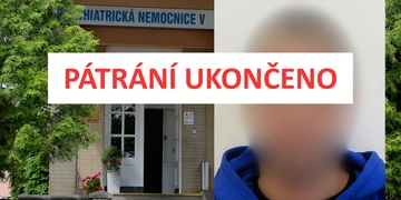 Pátrání po pacientovi psychiatrické nemocnice bylo ukončeno