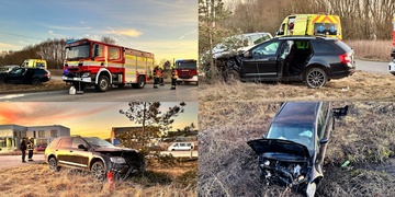 Po střetu vozů byly oba odraženy mimo silnici