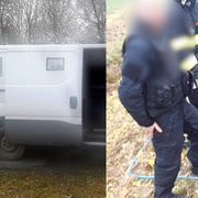 Hořící obrněné auto uzamklo strážného a ten se začal dusit