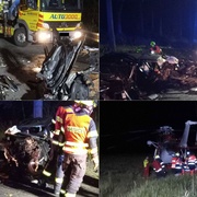 Muž auto doslova roztříštil o strom