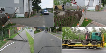 Strhal sloupy a poškodil co mohl