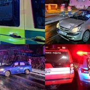 Při zásahu u dopravní nehody na zledovatělé silnici postupně bouraly i vozy záchranných složek