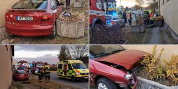 Zraněného řidiče z vozu vynesli svědci