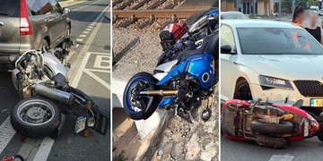 Tři nehody se zraněním řidičů jednostopých vozidel během necelých čtyř hodin