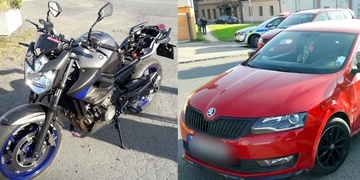 Střet auta s motocyklem