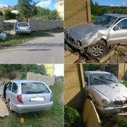 Opilý mladík s autem najel do betonového plotu