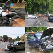 Čelní střet v křižovatce