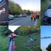 Přívod proudu k billboardu způsobil dvojitou dopravní nehodu