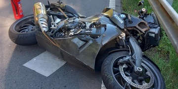 Střet motorkáře se srnou
