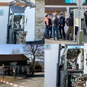 Pachatelé, kteří dnes ráno vyhodili do vzduchu bankomat, byli před chvílí zadrženi