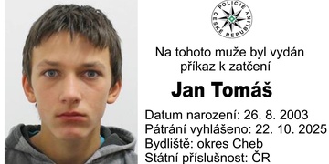 Jan Tomáš je v celostátním pátrání