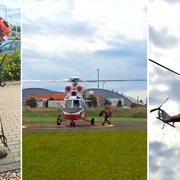 Na pomoc zraněné ženě musel letět vrtulník LZS i s lezcem hasičů