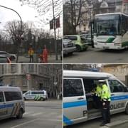 Autobus naboural policisty