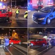 Řidička nedala přednost, její auto skončilo na boku