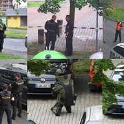 Pachatelé odstřelili bankomat výbušninou a prchají před policií