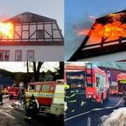 U požáru domu zasahovalo pět jednotek hasičů