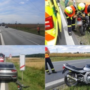 Mladý motorkář nedobrzdil za autem