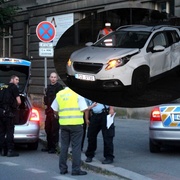 Střet tramvaje s osobním autem na Borech