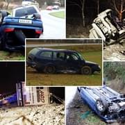 Šílená noc, šílené ráno - mnoho nehod a zraněných lidí