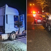 Jeden zablokoval dálnici, druhý najel do zaparkovaných vozů