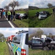 Hromadná nehoda uzavřela silnici na Klatovy