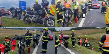 Střet dvou motorkářů