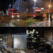Noční požár v Nýřanech s neobvyklým zpestřením