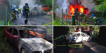 Žhář dnes ráno zapálil tři auta