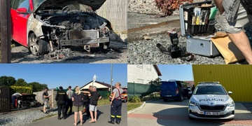 Žhář zapálil auto před rodinným domem