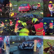 Hromadná dopravní nehoda, jeden mrtvý a více zraněných