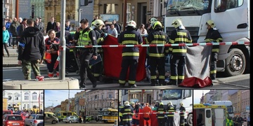 Pod koly kamionu zemřel slepý muž