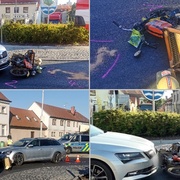 Střet auta s motocyklem