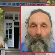 Karel Hulec utekl ze soudem nařízeného léčení v Psychiatrické nemocnici Dobřany